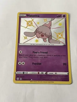 Hatenna SV054/SV122 Shining Fates: Shiny Vault NM Shiny Holo Rare Pokemon Card - Image 1