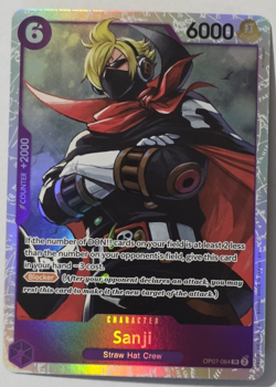 Sanji OP07-064 SR ONE PIECE Tcg Card Game NM PURPLE Reprint - Image 1