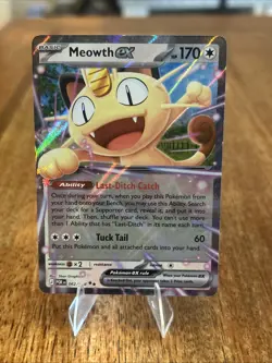 Pokemon Meowth EX Full Art Holo Card 062/088 Perfect Order Lot (2) - Image 2