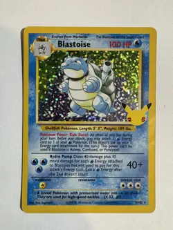 Pokemon TCG Blastoise Celebrations Card 2/102 25th Anniversary Edition NM - Image 1