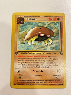 Kabuto 50/62 1st Edition Fossil Regular LP - Pokemon Card - Image 1