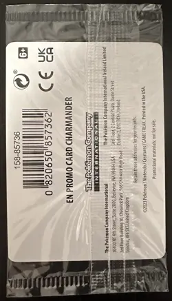 Pokemon Charmander 004/165 151 EB Games Reverse Holo Card Promo Sealed - Image 2