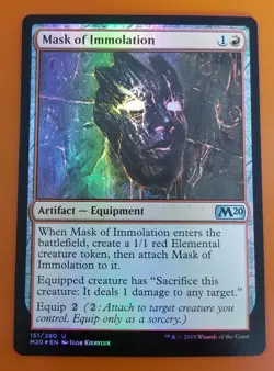 1x Mask of Immolation | FOIL | M20 Core Set 2020 | MTG Magic Cards - Image 1