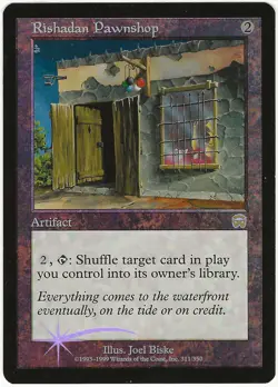 MTG Rishadan Pawnshop FOIL Mercadian Masques Rare Played - Image 1