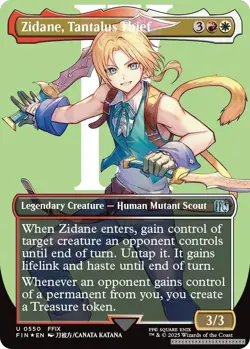 Zidane, Tantalus Thief (Borderless) (Surge Foil) [FIN - 550] - NM [Foil] TCG MTG - Image 1