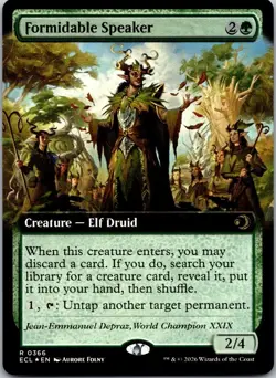 Formidable Speaker (Extended Art) 366 Lorwyn Eclipsed NM FOIL MTG - Image 1
