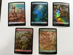 Full Art Lorwyn Eclipsed Basic Lands Foil MTG Set of 5 - Image 1