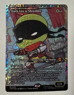 Dark Leo & Shredder #0299 *Fracture Foil* TMNT MTG - Image 2