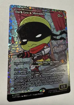 Dark Leo & Shredder #0299 *Fracture Foil* TMNT MTG - Image 3