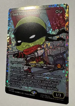 Dark Leo & Shredder #0299 *Fracture Foil* TMNT MTG - Image 4