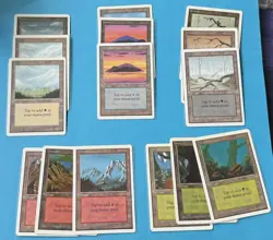 MTG: Unlimited: Common Basic Land Set of 15 (1 of each art) - Image 1