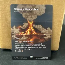 Borderless Volcano of Roku's Island TLE 0061 Mythic MTG Avatar Near Mint MTG - Image 1