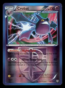 Crobat 55/135 NM Rare Reverse Holo Plasma Storm 2013 Pokemon TCG - Image 1