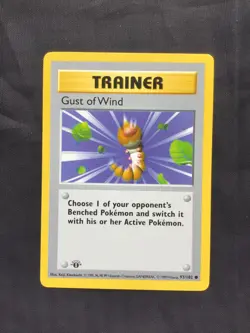 Pokemon Cards: Base Set 1st Edition Common: Gust of Wind 93/102 - Image 1