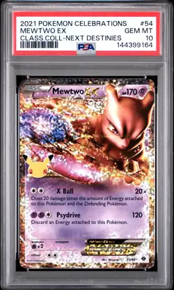 Mewtwo Ex #54 2021 Pokemon Celebrations Classic Collection PSA 10 250001 - Image 1