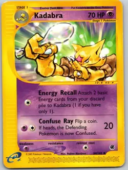 KADABRA POKEMON EXPEDITION BASE SET 84/165 UNCOMMON MP - Image 2