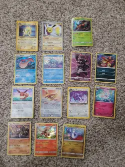 Pokemon Lot of 14 DAMAGED - Image 1
