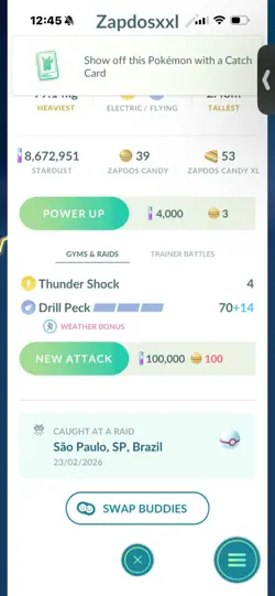 Pokemon Go Legendary Zapdos ( XXL) ( Normal ) - Image 2