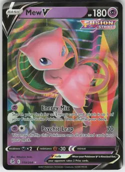 Pokemon Mew V 113/264 SWSH08: Fusion Strike Ultra Rare LP - Image 1