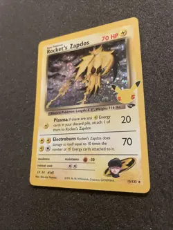 Rocket's Zapdos 15/132 Holo Celebrations: Classic Collection Pokemon English NM - Image 3