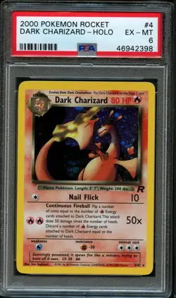 2000 POKEMON ROCKET #4 DARK CHARIZARD-HOLO PSA 6 - Image 1