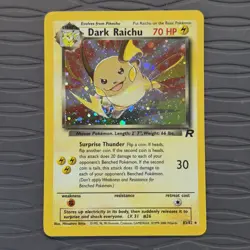Pokemon TCG Dark Raichu Holo 83/82 Team Rocket Secret Rare Vintage WOTC – NM - Image 2