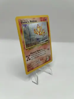 Pokemon TCG Blaine's Moltres 1/132 Gym Heroes Unlimited Holo Rare WOTC - LP - Image 3