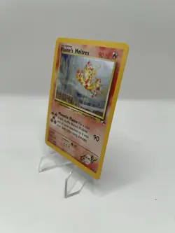 Pokemon TCG Blaine's Moltres 1/132 Gym Heroes Unlimited Holo Rare WOTC - LP - Image 4