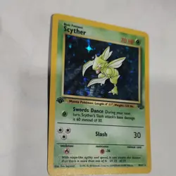 Pokemon TCG Scyther Jungle 1st Edition Holo Rare 70 HP 10/64 1999 - Image 2