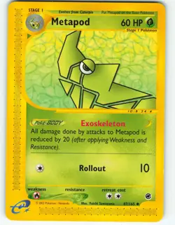 Metapod - 87/165 Expedition Base Set - Pokemon TCG - 2002 - Image 1