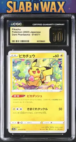 Pokemon tcg 2022 Dark Phantasma Pikachu #014/071 CGC 10 - Image 1