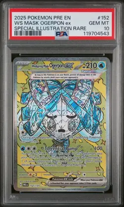 PSA 10 Wellspring Mask Ogerpon EX 152/131 Pokemon Prismatic Evolutions GEM MINT - Image 1