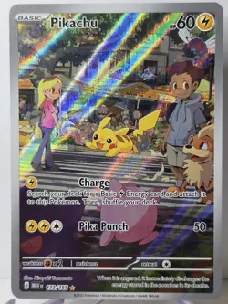 Pokemon Pikachu 173/165 Illustration Rare IR Sv: Scarlet & Violet 151 Holo - Image 1