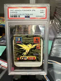 Pokemon Zapdos Amada Sticker Coll. Kai Japanese #348 PSA 9 - Image 1