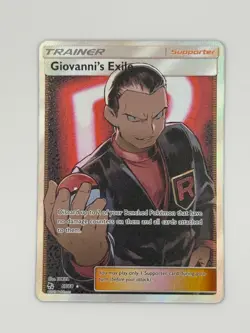 Pokemon Giovanni's Exile 67/68 Hidden Fates Holo Full Art Ultra Rare NM/M - Image 1