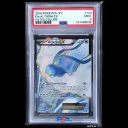 PSA 9 POKEMON 2016 XY FATES COLLIDE #123 FA/ALTARIA EX FATES COLLIDE - Image 1