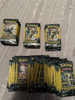123 Pokemon Sun & Moon Lost Thunder 3 card mini Booster Pack Dollar Tree/General - Image 1