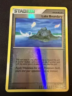 Lake Boundary 112/123 Mysterious Treasures Reverse Holo Pokemon Card - Image 1