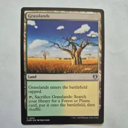 1x Grasslands Commander Masters 2023 CMM Mtg Magic Gathering Card Land Mana 1002 - Image 1