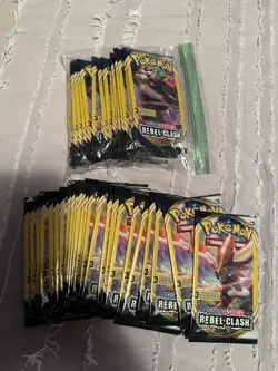 Pokemon Rebel Clash 3 Card Booster Packs Factory Sealed X63 - Image 1