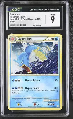 CGC 9 MINT Gyarados 2010 HeartGold & SoulSilver 4/123 Holo Pokemon Card - Image 1