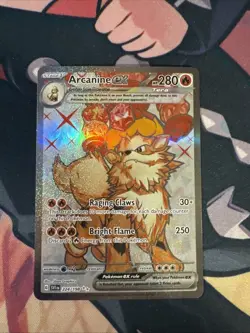 Pokemon Arcanine ex Ultra Rare Full Art Holo Card 224/198 SV01 Scarlet & Violet - Image 1