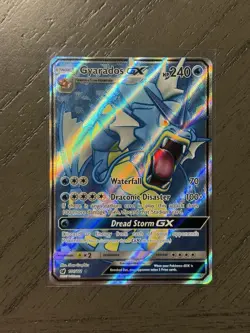 Pokemon Gyarados GX TCG Full Art Holo Card Crimson Invasion 101/111 - Image 1