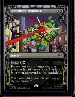 Leonardo's Technique (Showcase) - 224 - TMT - NM - MTG Magic the Gathering - Image 1