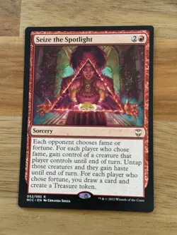 Seize the Spotlight - Commander: Streets of New Capenna Sorcery Rare Red 052 MTG - Image 1