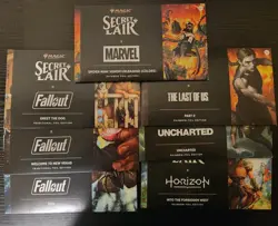 Magic the Gathering Secret Lair Foil Lot. Horizon, Uncharted, Venom, Fallout - Image 1
