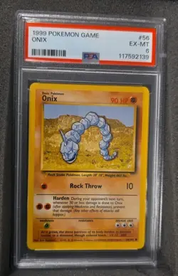 POKEMON CARD ONIX 56 BASE SET #56 VINTAGE GRADED PSA 6 WIZARDS WOTC - Image 2