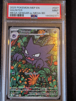 2025 POKEMON MEP EN-ME BLACK STAR PROMO #027 HAUNTER PSA 9 - Image 1