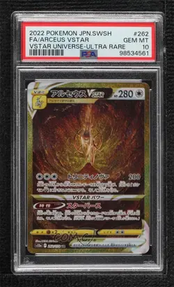 Arceus VSTAR Ultra Rare Japanese Pokemon Sword & Shield Universe (s12a) PSA 10 - Image 1