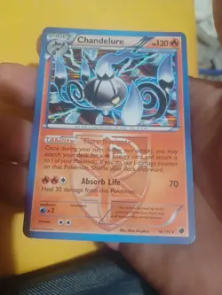 POKEMON TCG: BW PLASMA FREEZE CHANDELURE 16/116 RARE NON HOLO LP - Image 1